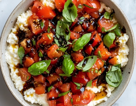 Cottage Cheese Caprese Salad